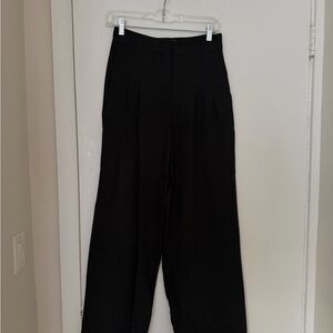 ba&sh Black Wide-Leg Tailored Trousers